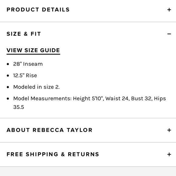 NEW Rebecca Taylor Velveteen Pants Black Velvet High Waisted Straight Leg Size 6 - Picture 9 of 10